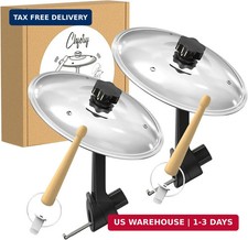 2 Pack Car Cymbal Air Vent, Mini Drum Crash Cymbal Set with Mini Drum Stick, Fun