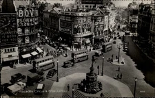 RPPC Piccadilly Circus Eros London vintage postcard c433