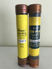  Lot of 2 Bussmann LPS-RK-60SP Low-Peak Dual Element, Time Delay Fuse 600V, 60A