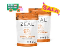 2-Pack Zurvita Zeal 30-Day Wellness Bag 2 X 420Gr GLUTEN FREE VEGAN TROPIC DREAM