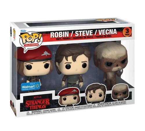 Funko Pop Robin Steve Vecna 3 Pack Stranger Things Walmart Exclusive Figures
