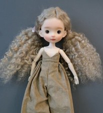 6inch Head Dolls Wigs 1/6 BJD Doll Wig Landoudou Soft Mohair Curly Hair Girl Toy