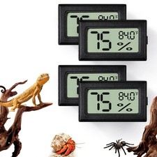 4 Pcs Rectangle Reptile Thermometer And Humidity Gauge For Bearded Dragon Acc... 4 Pcs Rectangle Reptile Thermometer And Humidity Gauge For Bearded Dragon Acc...