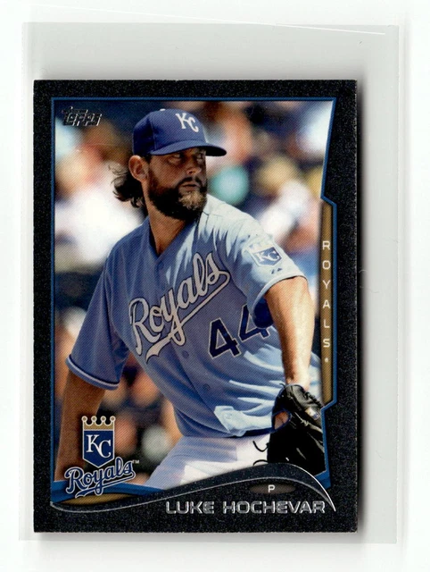 2014 Topps Mini #586 Luke Hochevar schwarz #/5