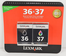 NEW SEALED Lexmark 36  37 Twin Pack Black  Color Ink Cartridges