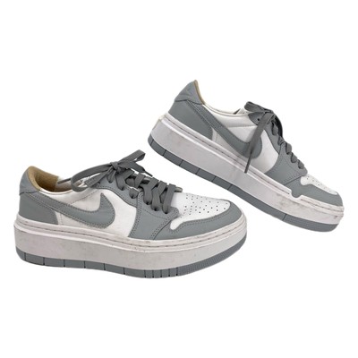 Nike Gray White Elevate Low Athletic Sneakers | Size 7.5