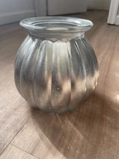 Candle Holder Silver Mercury Glass Wedding Silver