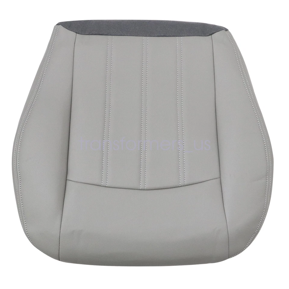 2 PIEZAS Para Chrysler 300C 2005-2010 Parte Inferior y Superior Cuero Cubierta de Asiento Gris Claro Foto 3 de 4