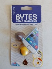 New TZUMI Cord BYtes Cable Protectors, 2Pk Sunglasses Smiley Poo Emoji Shapes