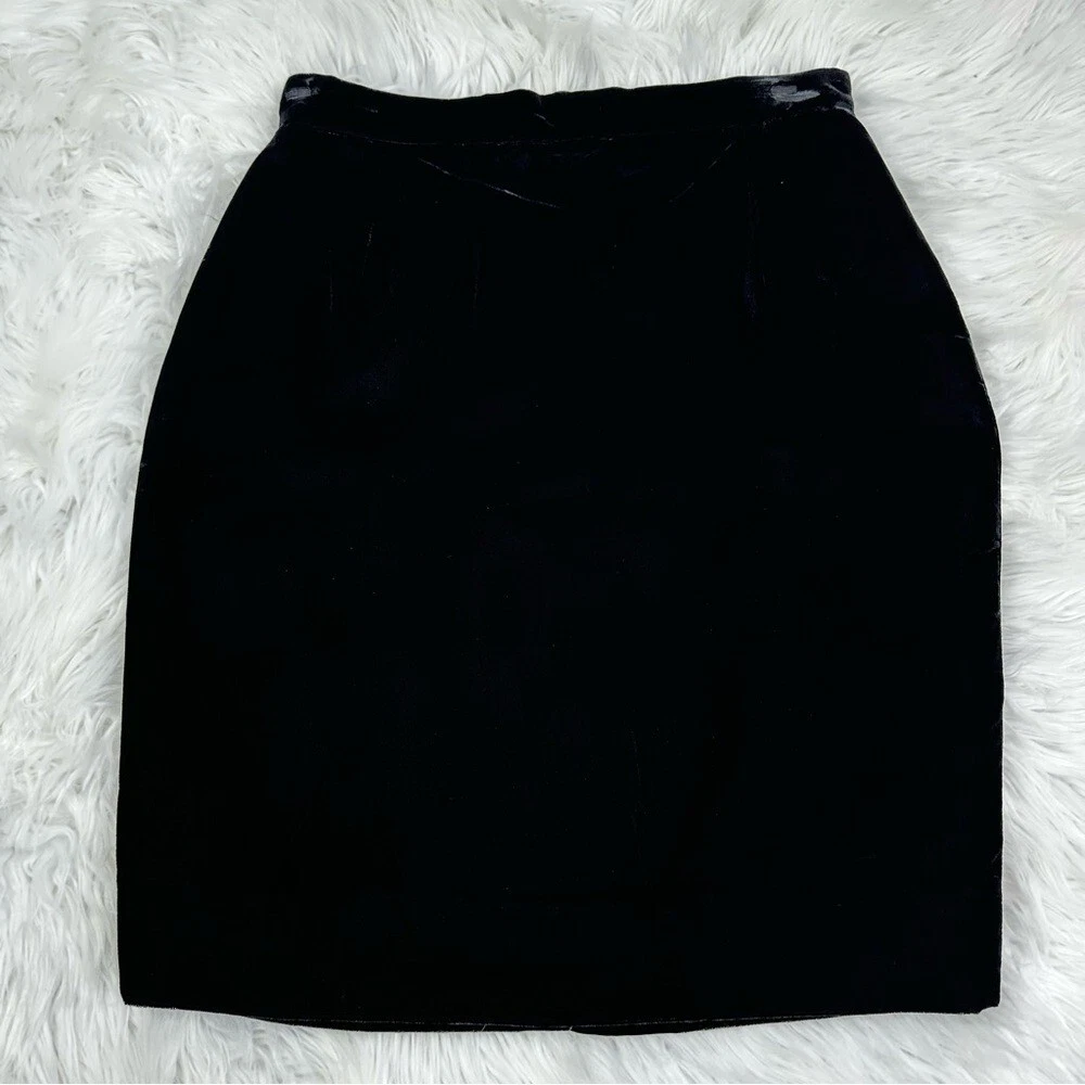 Gonna a matita Valentino Studio donna nera velluto silenziosa lusso designer W27