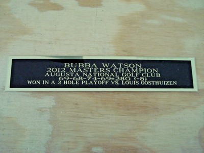 Bubba Watson 2012 Masters Champ Nameplate For A Golf Ball Display Case 1.5 X 8
