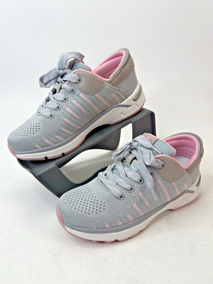 ZEBA Women's Hands Free Slip-On Walking Shoes ZB1905A Rose Gray US 8