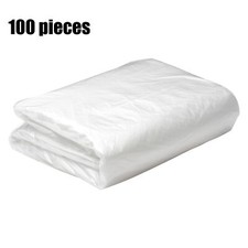 100 Pack Disposable Plastic Clear Foot Tub Liners For Home Foot Basin Spa Use