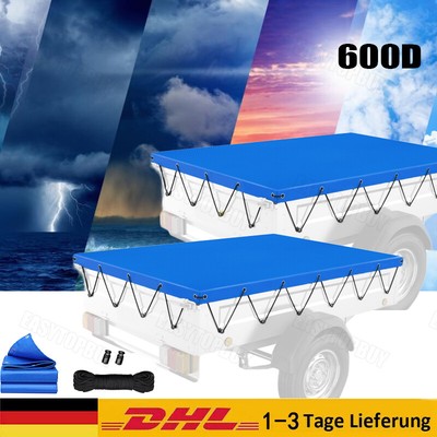 Anhänger Flachplane Abdeckplane Für Stema PKW Hängerabdeckung Mit Seil