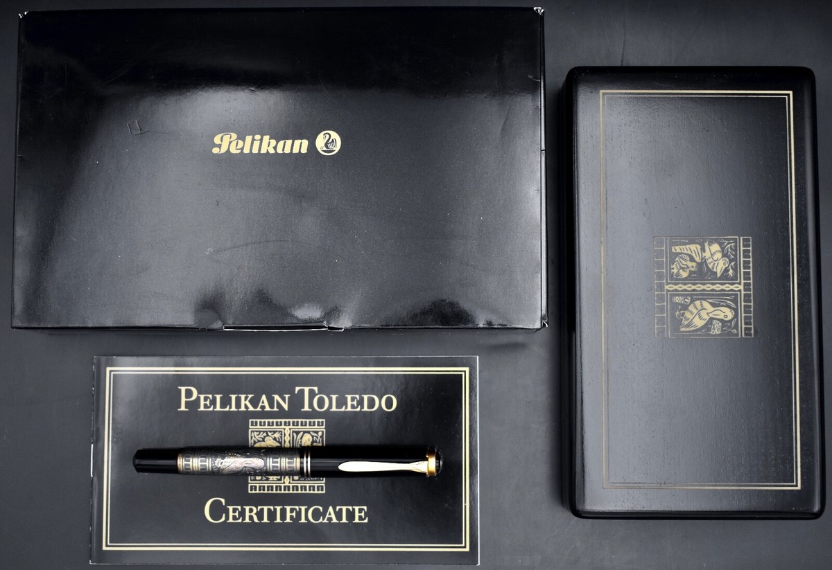 PELIKAN M700 Toledo W-Germany 18C 750 Fine (F) Nib w/ EN