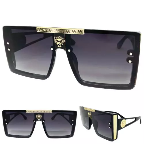 Oversized Classic Elegant Modern Hip Hop Shield SUNGLASSES Large Big Black Frame