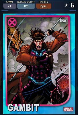 Marvel Collect! digital card   Epic   123cc   Gambit   Award