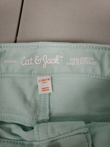 Cat & Jack Girls Cool Mint Super Soft & Comfy Stretch Jeggings Sz LG 10/12 NWT - Picture 5 of 12