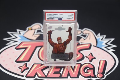 2016 Upper Deck Marvel Gems Daredevil 05/10 Exquisite Nameplate #38 PSA10 POP1