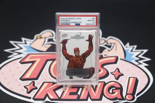 2016 Upper Deck Marvel Gems Daredevil 05/10 Exquisite Nameplate #38 PSA10 POP1