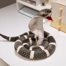 Cobra Gray 46 Inch Stuffed Animal Plush Toys Toddler Fluffy Dolls Kids Gifts