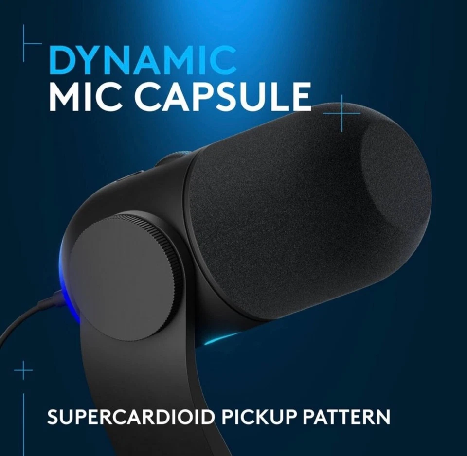 Logitech G Yeti GX Dynamic RGB Gaming Microphone - Black - Image 2 of 4