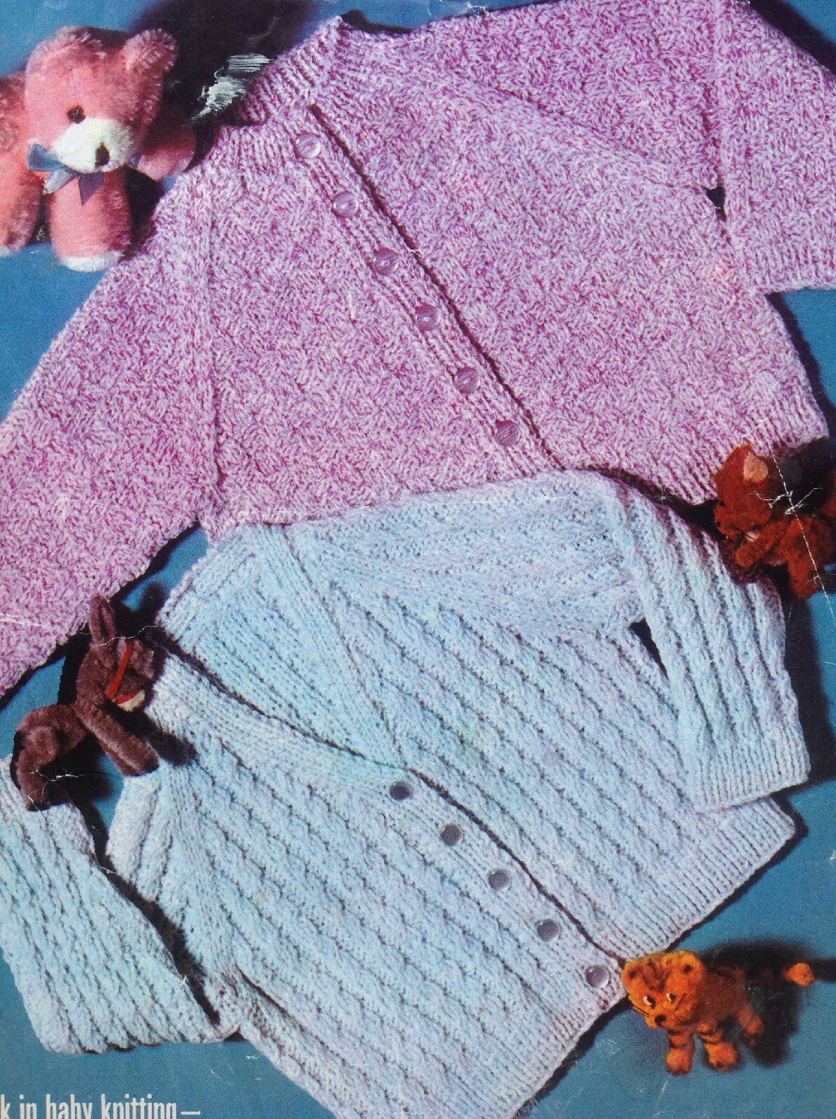 Bundle of 3 Children's Sweaters & Cardigans Original Vintage Knitting
