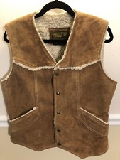 Miller Leather Western Cowboy Vest Size M