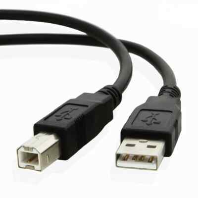 USB 2.0 Typ A Stecker auf B Stecker Datenkabel Leitung - Super Speed 2 Meter schwarz *EL205