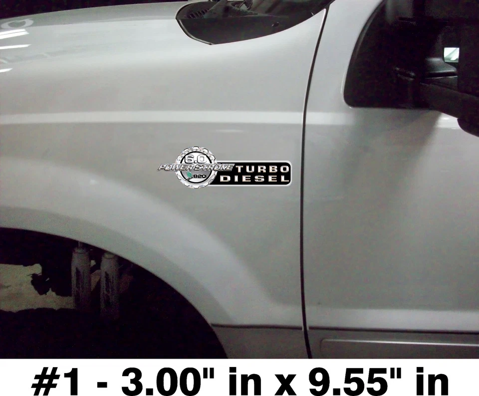 Calcomanía adhesiva Ford 6,0 L - Power Stroke turbo diésel Foto 2 de 3