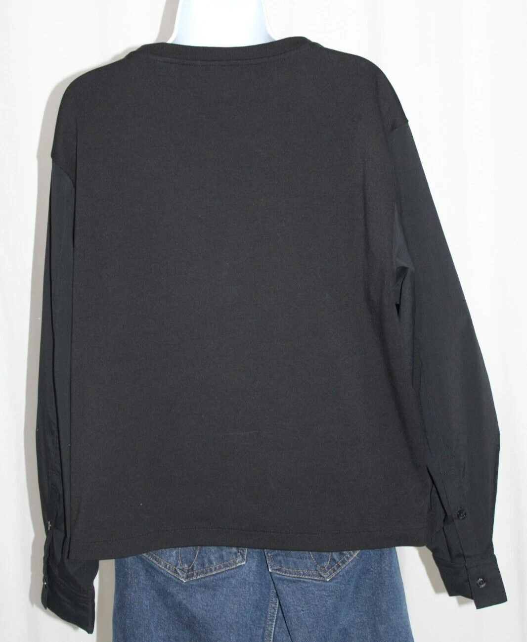 athleta harlow hybrid crop cotton stretch long sleeve 