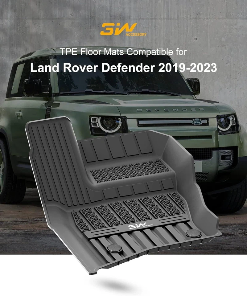 3W Liner 2 Row Floor Mats & Cargo Liner For 2019-2023 Range Rover Defender 110 - Imagem 4 de 4