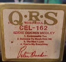 QRS Word Roll ~ Eddie Duchin Medley ~ 4 Selections ~ CEL-162  Player Piano Roll 