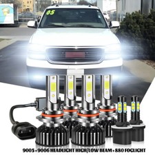 For GMC Yukon XL 1500 2500 2000-2006 LED Headlight High Low Fog Light Bulbs Kit