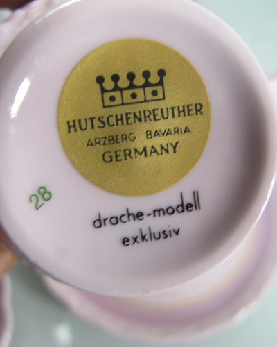 Hutschenreuther drache – modell exklusiv Kaffeetasse Platte Leuchter rose (DM) - Picture 3 of 5
