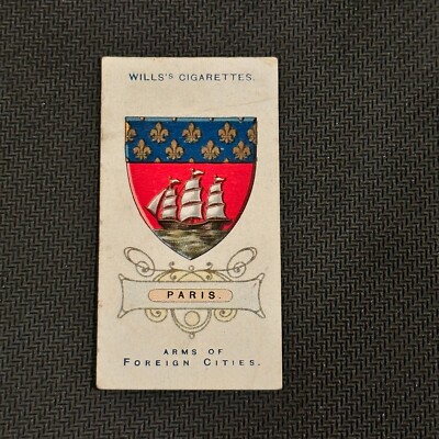 foerign cigarettes oredr 1912 Wills Cigarettes Card - Arms of Foreign Cities #32 Paris France