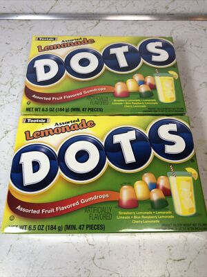 2 PACK * Tootsie LEMONADE DOTS - 4 Assorted LEMONADE Flavored Gumdrops Gum Drops