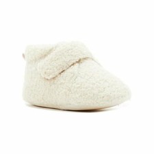 Wonder Nation Baby Boy Slippers Size 3 Cream Faux Fur Bootie Cozy Lightweight