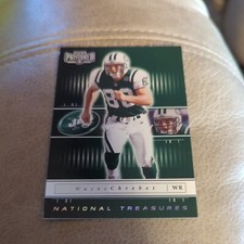 2002 Playoff Preferred National Treasures Wayne Chrebet Serial #/400 Card #35