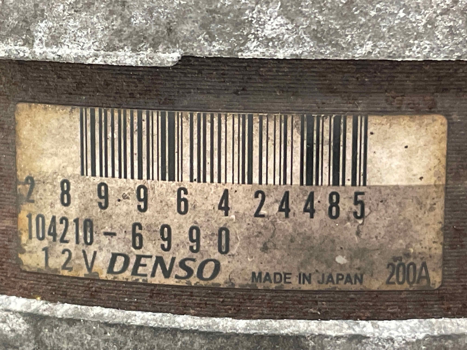 2014 Maserati Ghibli 3.0L OEM 12V 200 Amp Alternator 88K Denso 28996424485