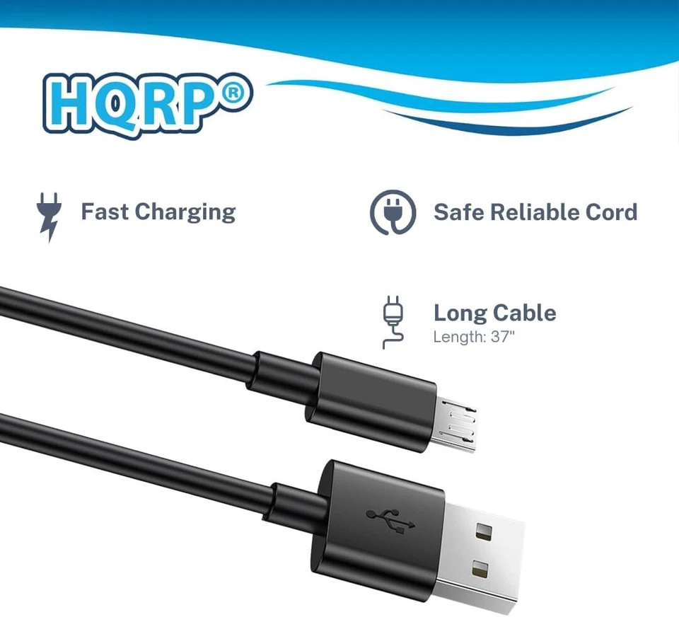 Cavo Micro USB HQRP per Asus Transformer Book T100 / T100TA-B1-GR, T100TA-C1-G - Immagine 3 di 4