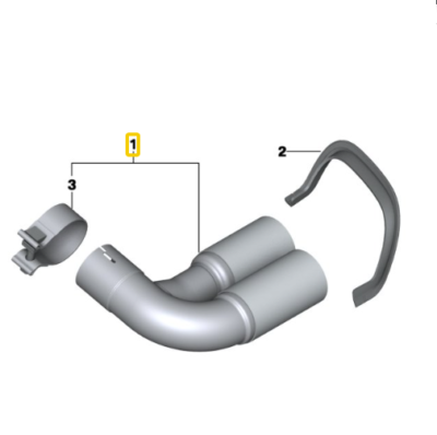 Genuine BMW F20 F21 M Performance Exhaust Tailpipe Trim 