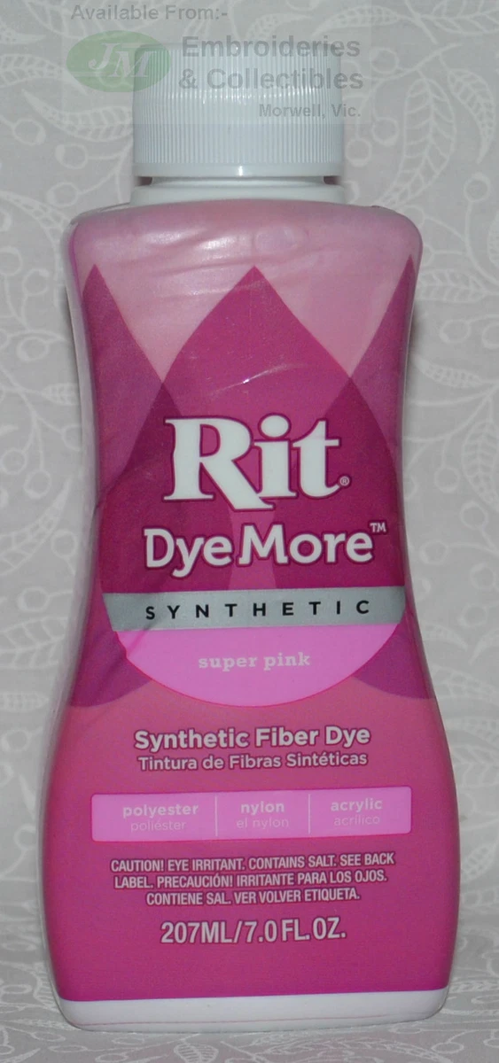 RIT Liquid Synthetic Fabric Dye, DyeMore Synthetic, 207ml SUPER PINK