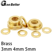 3mm 4mm 5mm Form A Washers Flat Solid Brass Solid GB97 Metric Thickness 0.4-2mm