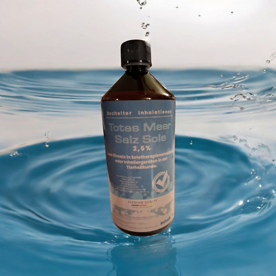 1 Liter 2,5% TotesMeer Salz Sole Soletherapie Salzkammer  Inhalation