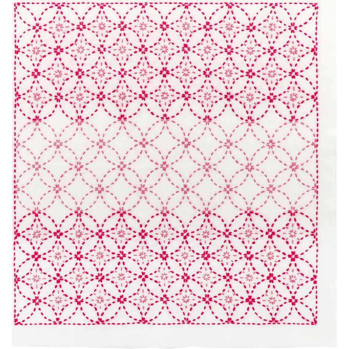 Olympus stamped Sashiko stitch kit ""Hana Fukin Shippoutsunagi Nagomi series"", 34