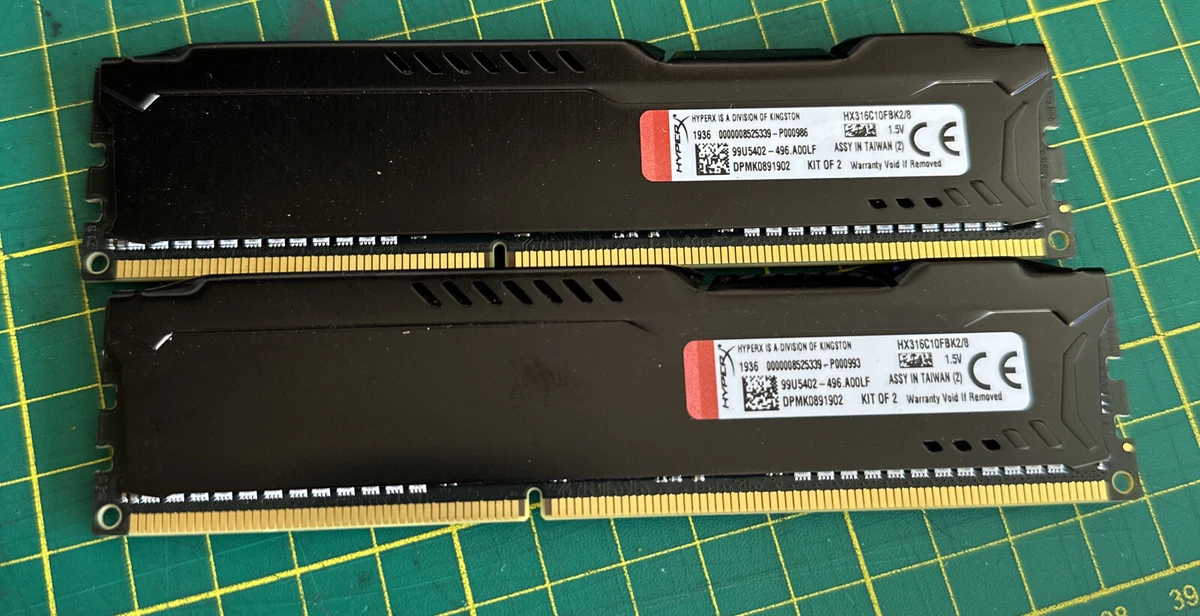 Kingston HyperX Fury 8GB 2 x 4GB HX316C10FBK2 8 PC3 12800 DDR3 Desktop RAM R103