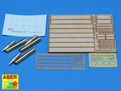 MW22 ABER MODELS 16014 8,8 CM TIGER I HIGH-EXPLOSIVE AMMO WITH BOX  for UNIWERSA