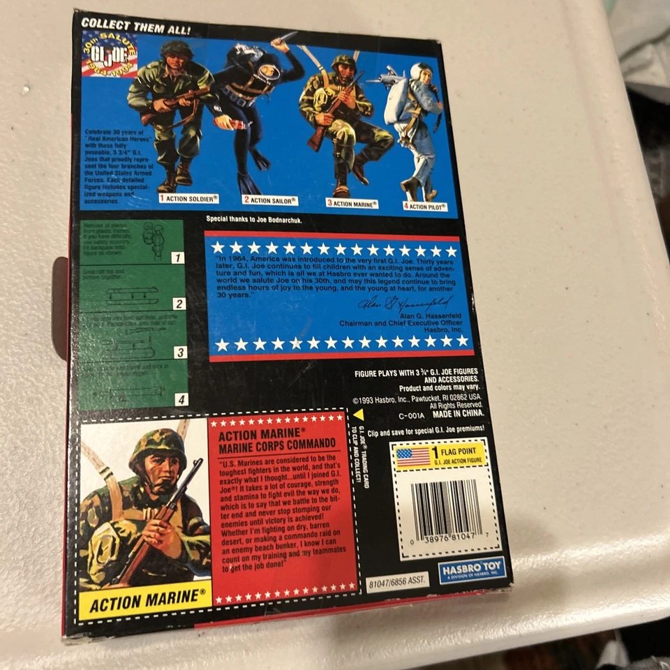 "Figura de acción vintage 1993 GI Joe Action Marine colección conmemorativa 3 3/4""" Foto 2 de 4