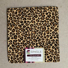 Fabric Editions Creative Cuts Fat Quarter Cotton Cheetah Ginger Fabric 18 X 21